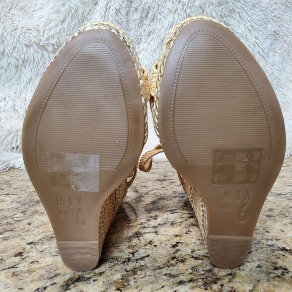 Mix No. 6 Grazie Platform Wedge Espadrille Stripe Sandal Size US 8 - Picture 3 of 8
